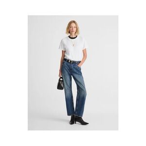 Madewell The Darted Barrel-Leg Jean in Concho Dark Wash Size 27